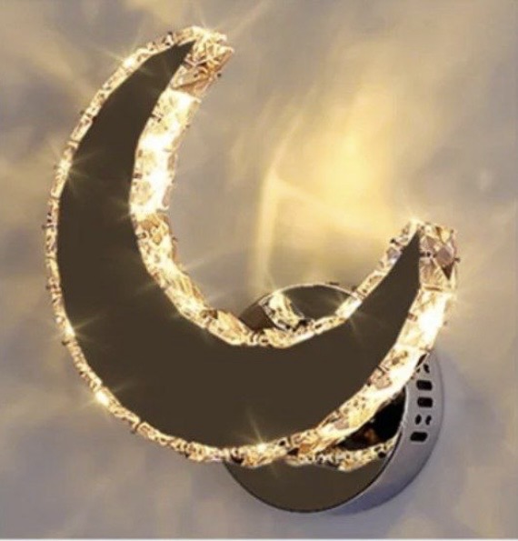 دیوارکوب ماه 25 کریستالی