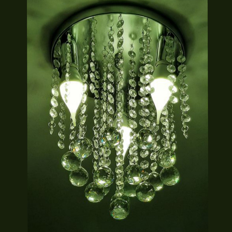 لوستر سقفی کریستالی مدل بهار سه شعله