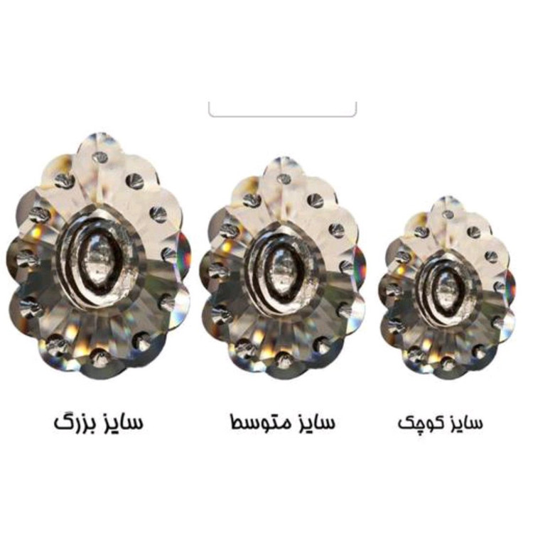 کریستالی لوستر مدل پیکو رنگ شامپاینی سایز متوسط